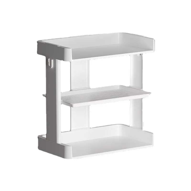 

3Layers Spice Rack Kitchen Shelf Bowl Draining Storage Rack with Cage Household Tableware Organizer Box Kitchen Accessories