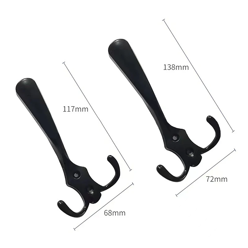 Coat Hook Wall Mounted Robe Clothes Rack Hat Wall Hanger For Bedroom Clothes Entryway Furniture Zinc Alloy 3 Hooks 1PC