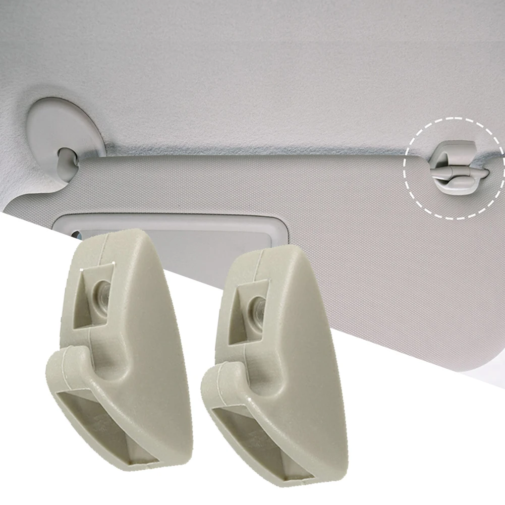 

2Pcs Beige Sun Visor Support Clip Retainer Hanger Left And Right 191857559 For Rabbit MK1 MK2 79-84 For Scirocco MK1 MK2 86-87