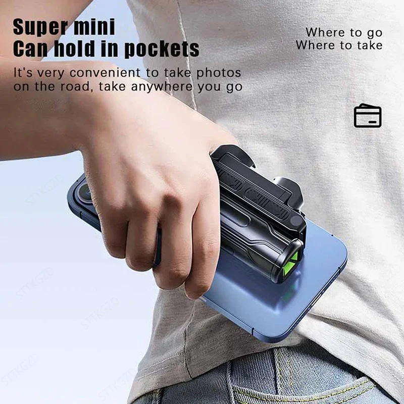 Super Mini Selfie Stick Portable Phone Holder Shooting Aid Versatile Integrated Design Bluetooth Remote For Live Broadcas selfie stick cell phone selfie stick smartphone selfie stick