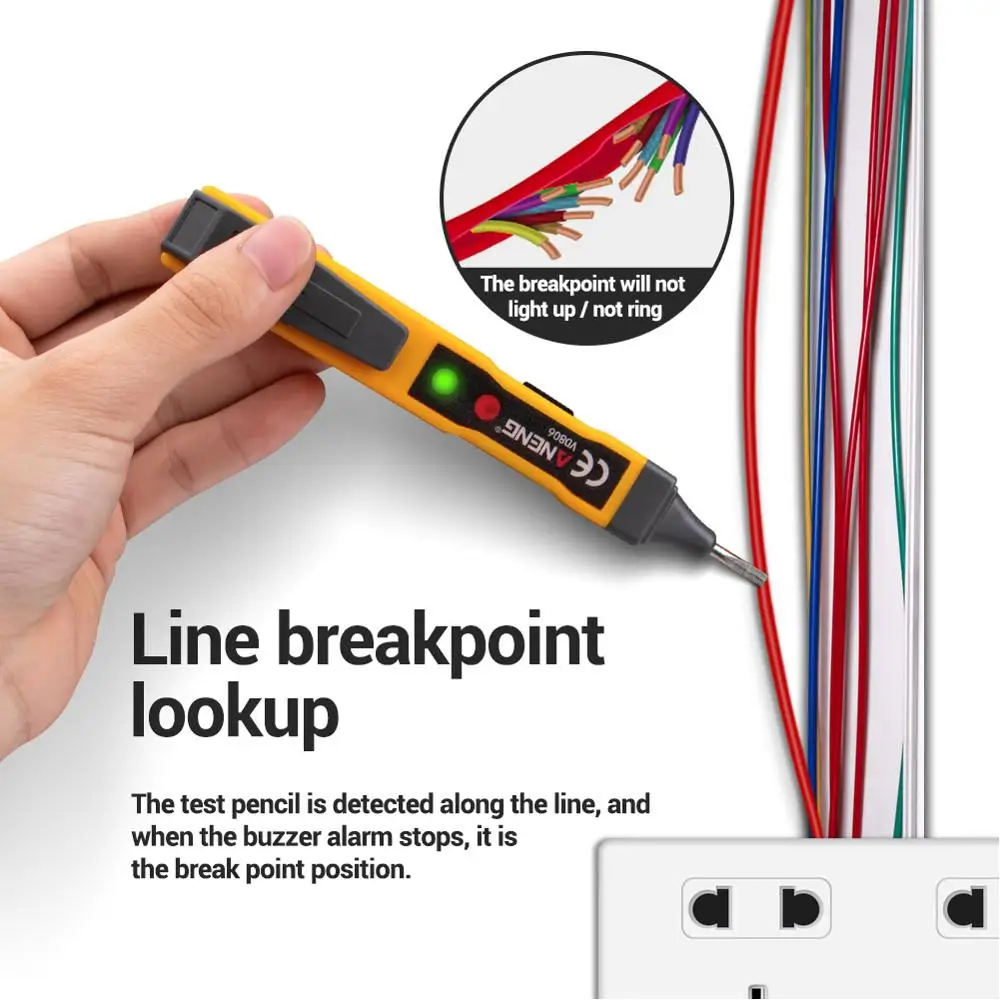 

Continuity Voltage Detector Pen Non-contact Inductive AC/DC Voltage Meter Electric Compact Pen Voltage Battery Test Pencil