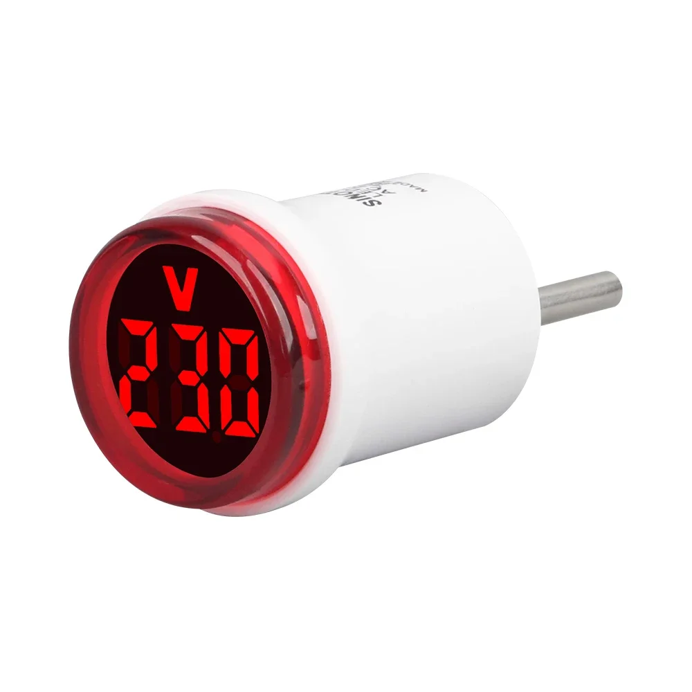 Circular LED Display Digital Ammeter with EU Plug for Electrical Measurements