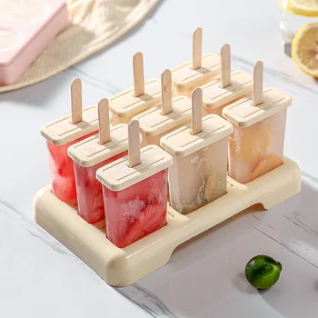 Ice Cream Popsicle Mold DIY Ice Cream Machine Homemade Ice Box with Plastic Stick Ice-lolly Mold Ice Cube Tray Kitchen Gadgets 1