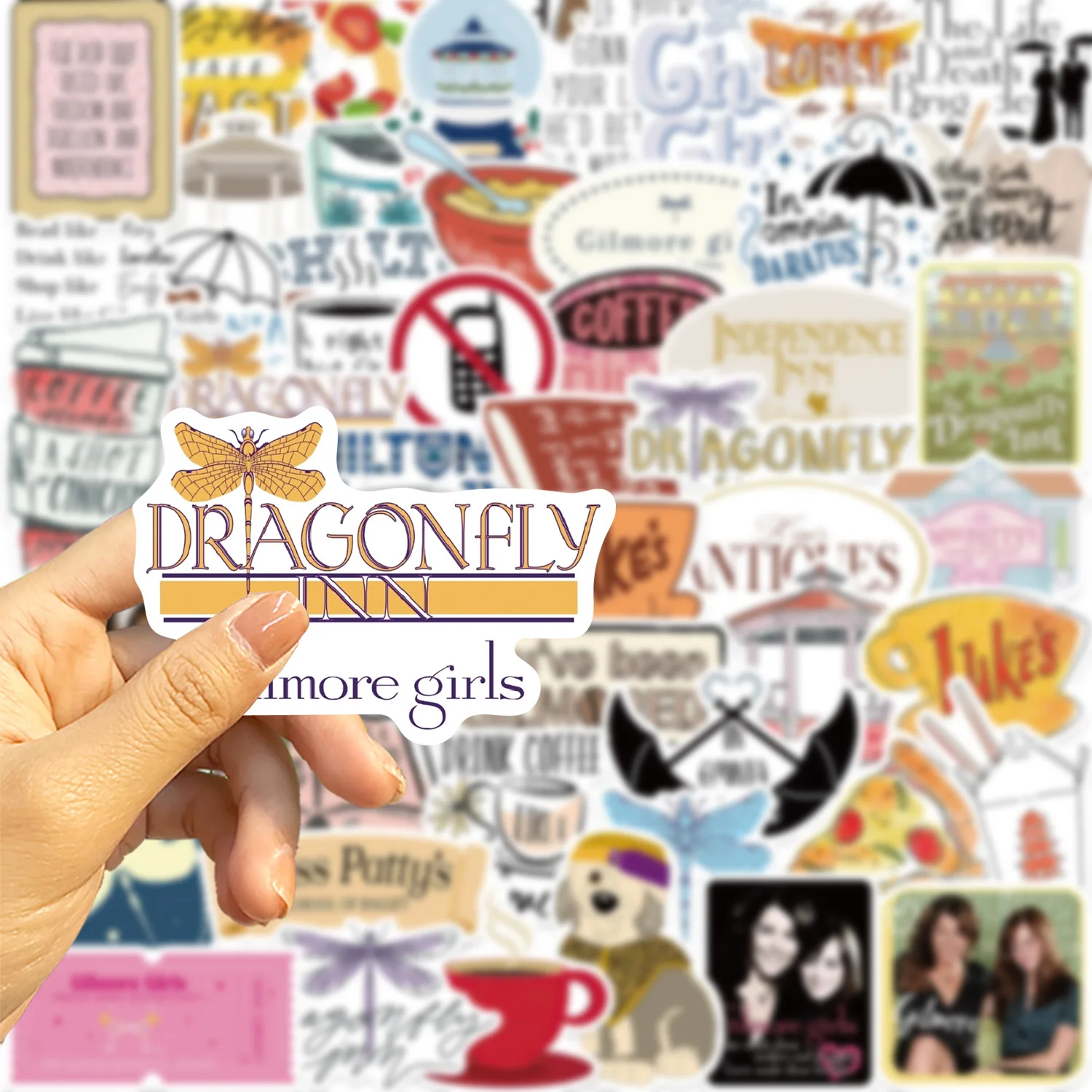 10/30/52PCS Gilmore Girls Stickers TV Graffiti Sticker Funny Decals DIY Scrapbook Luggage Laptop Guitar Car Bike Skateboard Toy