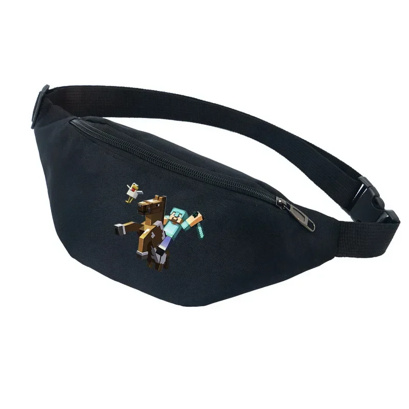 Minecraft Oxford Cloth Running Borsa Per Cellulare Uomo Donna Steve Pig Stampa Alpinismo Borsa Per Il Petto Marsupio Regalo Di Compleanno