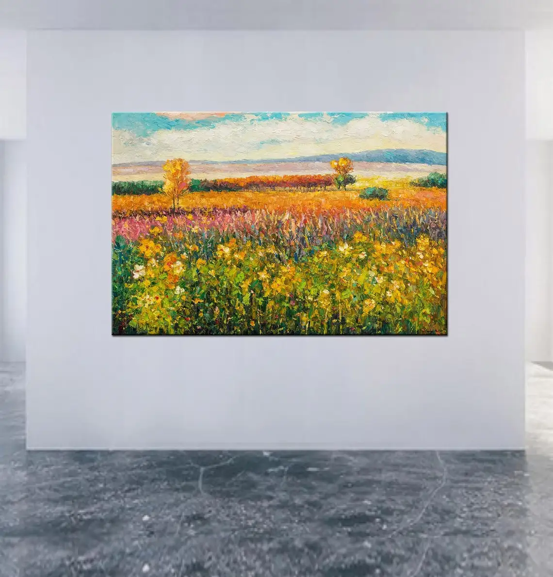 

Oil Painting Landscape Painting Hand Painted Canvas Palette Knife Painting Large Wall Art Abstract Handmade Painting Home Decor
