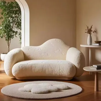 Cream White Living Room Sofas Cloud Cheap Hallway Accent Aesthetic Living Room Sofas Decoration Koltuk Takımı Room Decorations