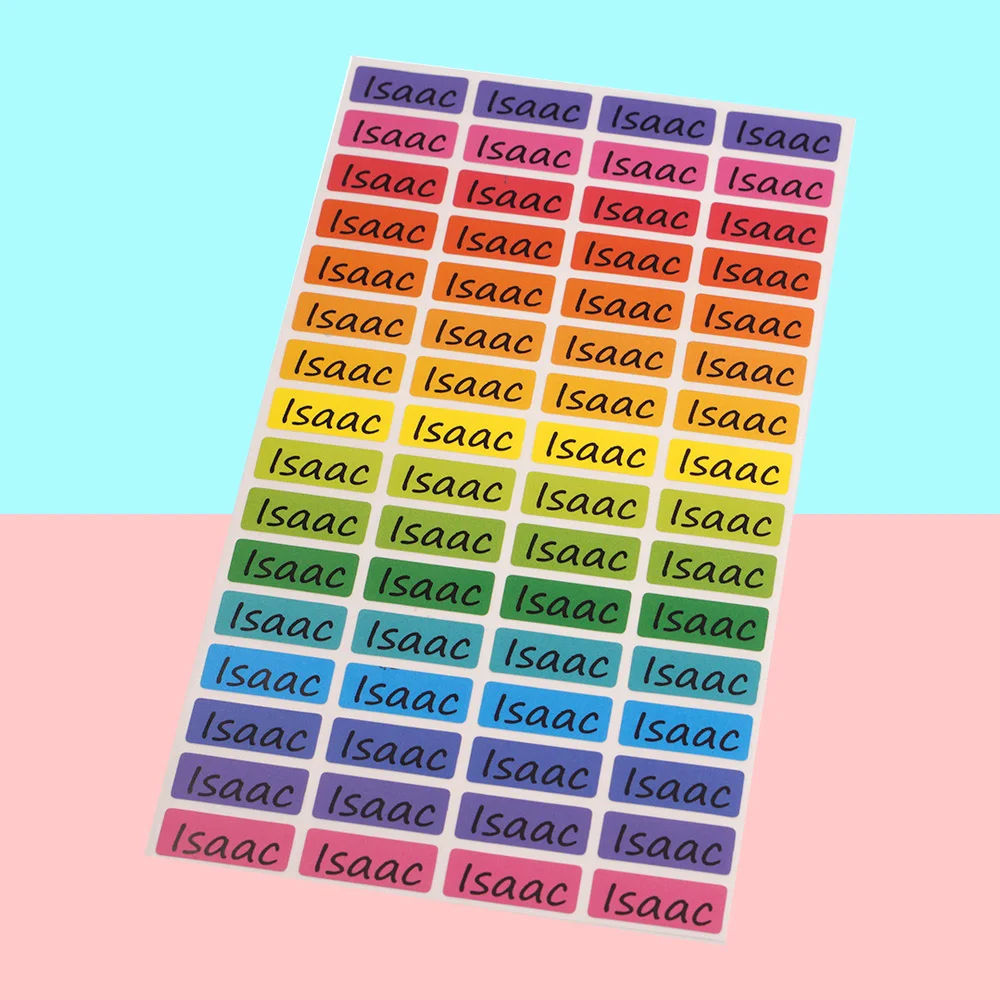 Multi-size Colorful Waterproof Name Stickers DIY Personal Label Sticker Children Water Cup Tag School Stationery