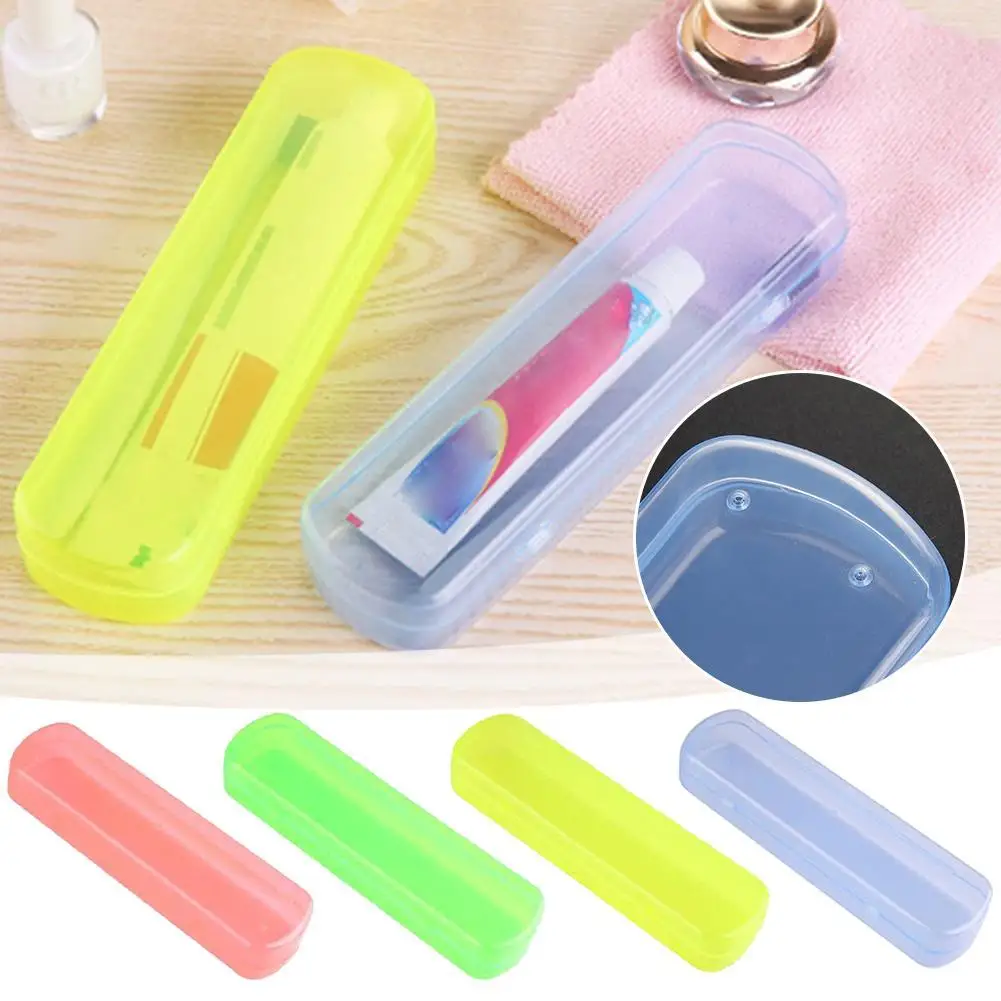 

Travel Portable Toothbrush Box Candy Color Bathroom Toothpaste Holder Storage Case Box Organizer Travel Toiletries Storage Boxs