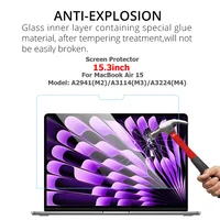 Screen Protector for MacBook Air 15 2023-2025 Released 15.3Inch Model A2941 M2 A3114 M3 A3241 M4 Clear Laptop Tempered Glass - Image 4