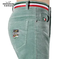 New Winter Corduroy Trousers Men Bruce&Shark Straight Men‘s Casual Pants Mid Waist Fashion Thick Stretch Cotton Big Size 40 1