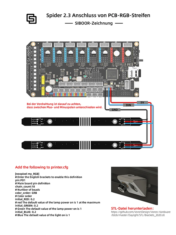 디스코 온 스틱 3D 프린터 주광 PCB 키트, 5V RGB LED 바, 보론 2.4 트라이던트 350, 300/250 마이크론, 램프 바, 보론 0.1 0.2 2.4