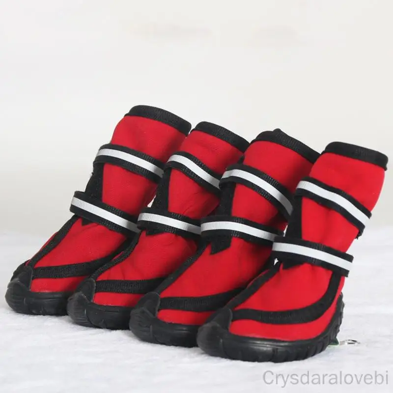 Four Season Waterproof XXL Pet Shoes for Small to Large Dog Oxford Bottom Reflective Bandages