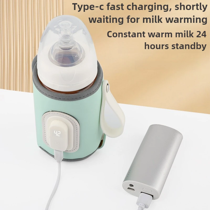 TPYE-C Charging Smart Temperature Control Constant Warm for Breast Milk Baby Feeding Warmer Portable Travel Bottle Warmer Heater