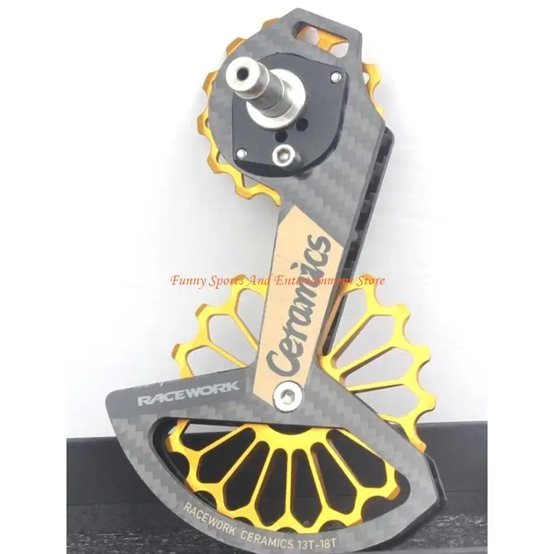 C4DE 13-18T Fahrräder Keramiklager Stützrolle Radsatz Carbonfasern Schaltwerk Fahrradteil für – Detail 9