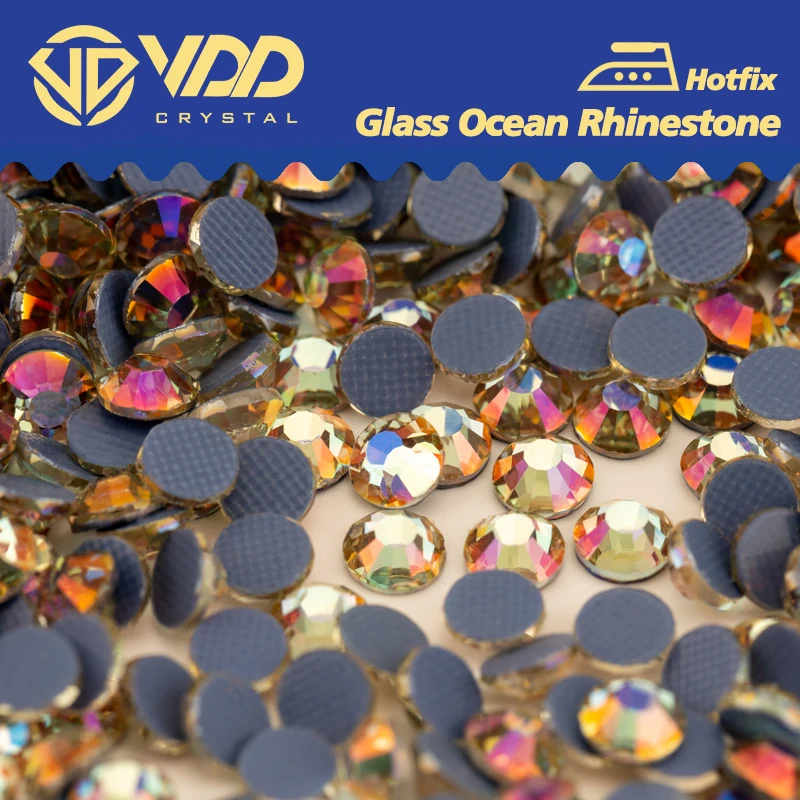 VDD 225 Speicher Neue Farbe Hotfix Glas Strass Kristall Flatback Strass Glitter Stein Für DIY Kleidungsstück Handwerk Kleidung Dekoration