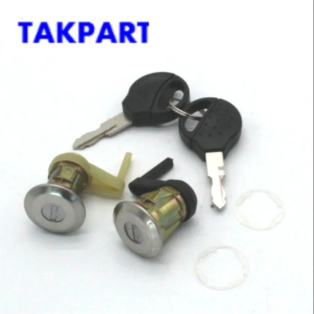 TAKPART DOOR LOCK FRONT LEFT and RIGHT with 2 KEYS FOR PEUGEOT 206 1998-2009