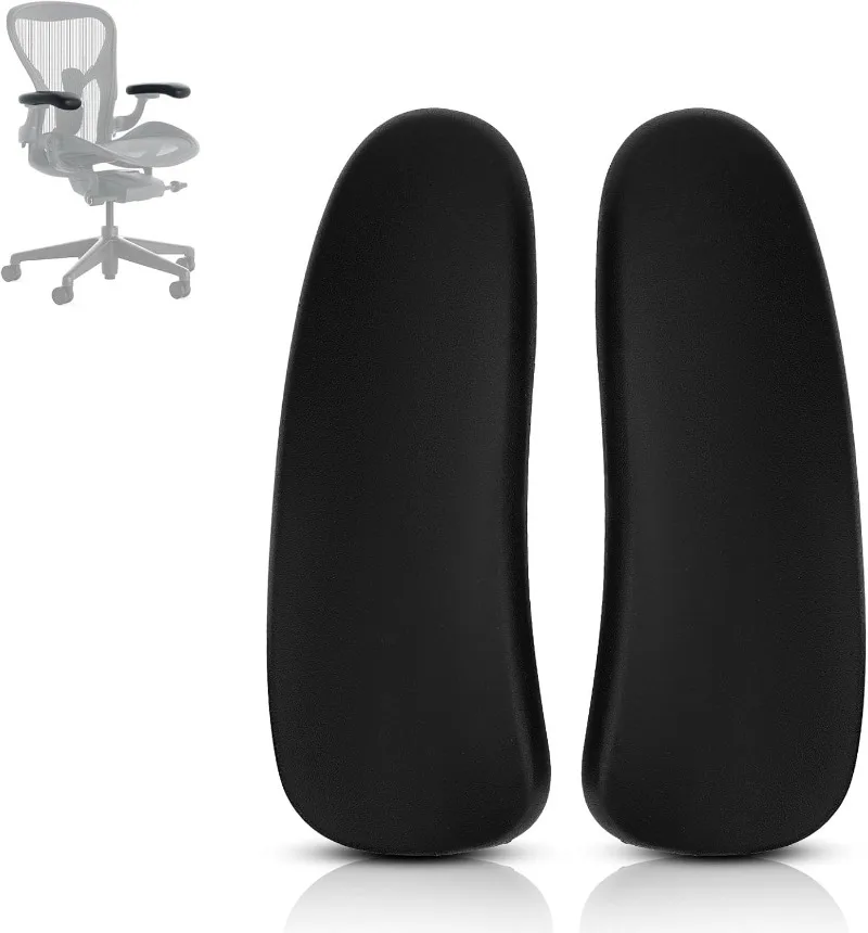 1 Paar Ersatz-Armpolster für Stuhl-Armlehnen für Herman Miller Classic Aeron Chair – Ersatz für Bürostuhl-Armlehnen, Schwarz