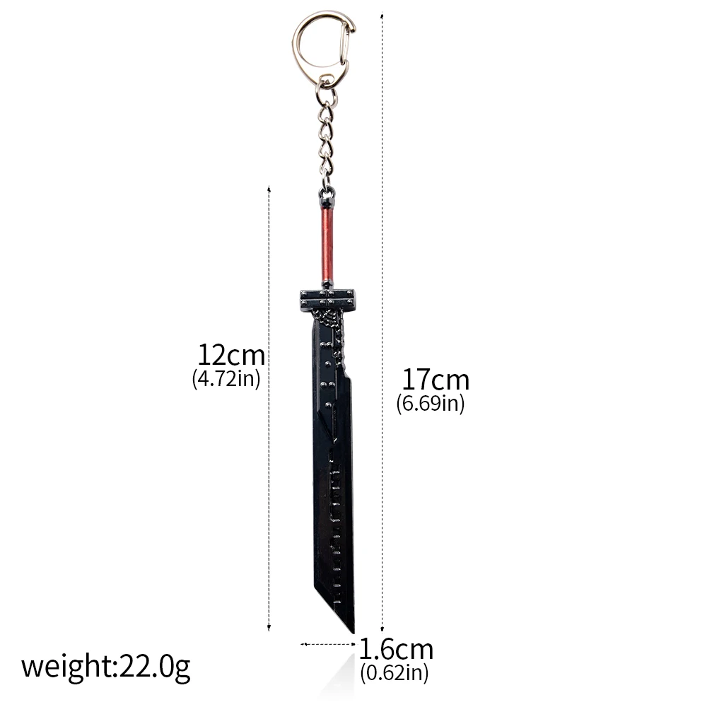 Letzte Fantasie Remake Wolke Streit Buster Schwert Schlüssel bund Zack faire Waffe Schwert der Rüstung brechen Schlüssel ring für Fans Schmuck – Detail 1