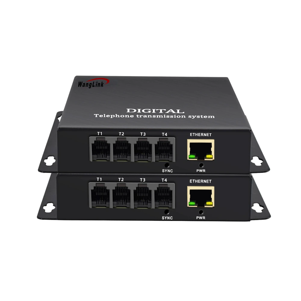 

Telephone Extenders - 4 channels PCM Voice Telephone over Fiber Optic up 20Km 10/100Mbps Ethernet FC Singlemode fiber 1pair