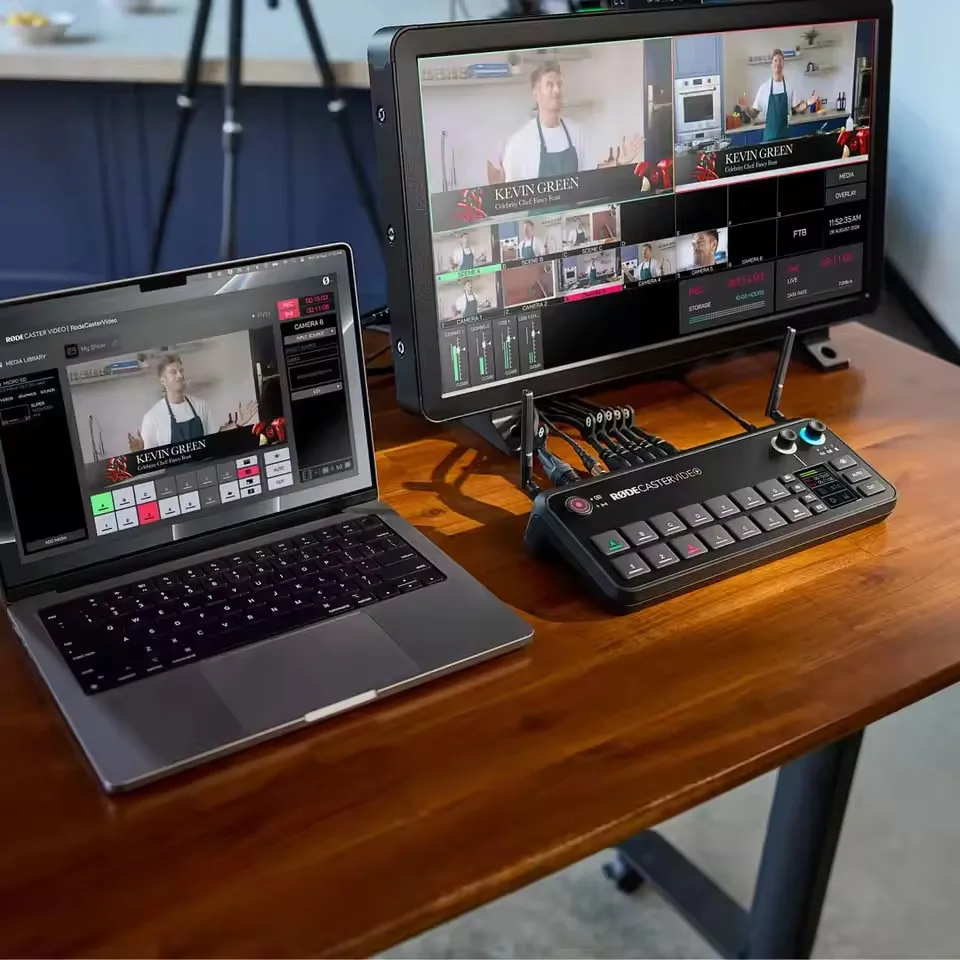 Rode Rodecaster Video Audio Mixer 4 X Hdmi & 2 X Usb-C Inputs All-In-One Production Console Switcher &middot;with Integrated