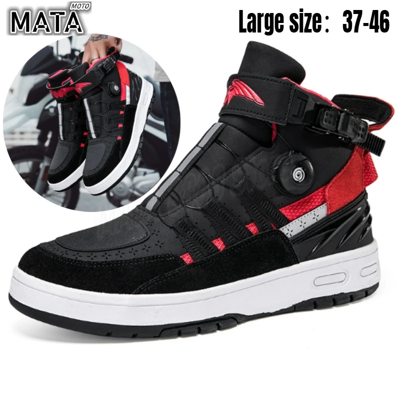 Off-road Riding Shoes Protection Bike Boots for Couples Men Sports Shoes for Professional Racers Motorcycle Moto Equipment