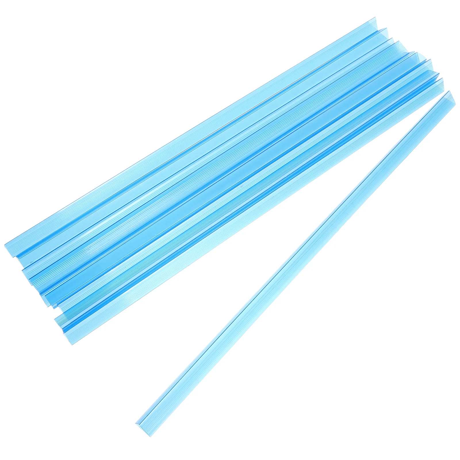 

Bookbinding Slide Binder 10pcs Transparent Small Rod 10 Blue Clips Document Folder
