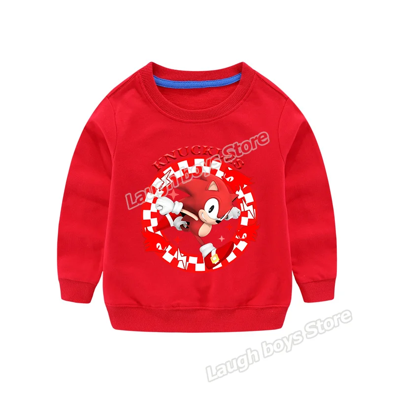 thumbnail image 1 of Sudadera informal con cuello redondo de Sonics, sudadera con figuras de juego, blusa holgada, suave, de manga larga, transpirable y a la moda para niños, 1 of 5