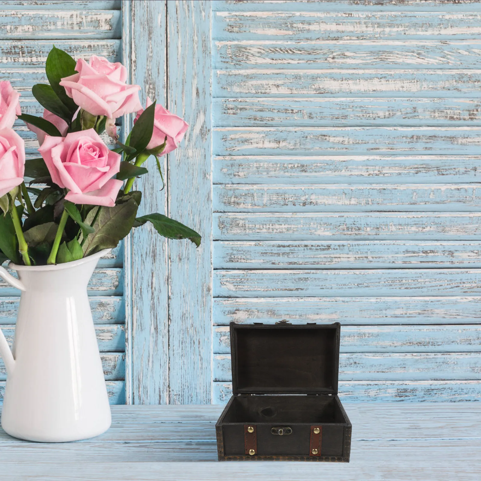 장 나무 보관함 빈티지 기념품 상자 (보석류, 장신구, 편지 보관용) 남성용 홈데코 스타일 팔찌 정리함