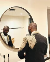 Fashion Men Suits Luxury Beaded Lapel Wedding Groom Tuxedo Customized Male Prom Blazer Dinner Party Ropa Hombre Marrige 2