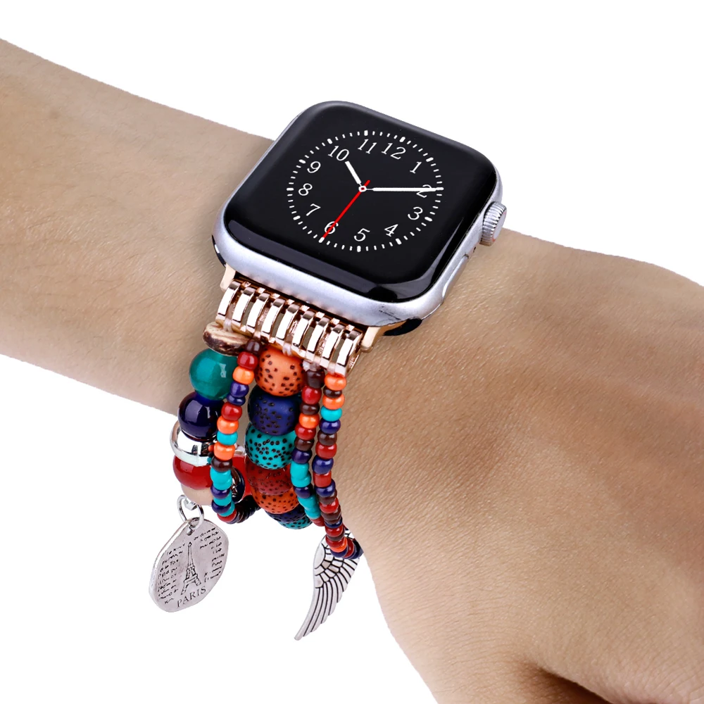 Colorful Beaded Boho Jewelry Watch Bracelet