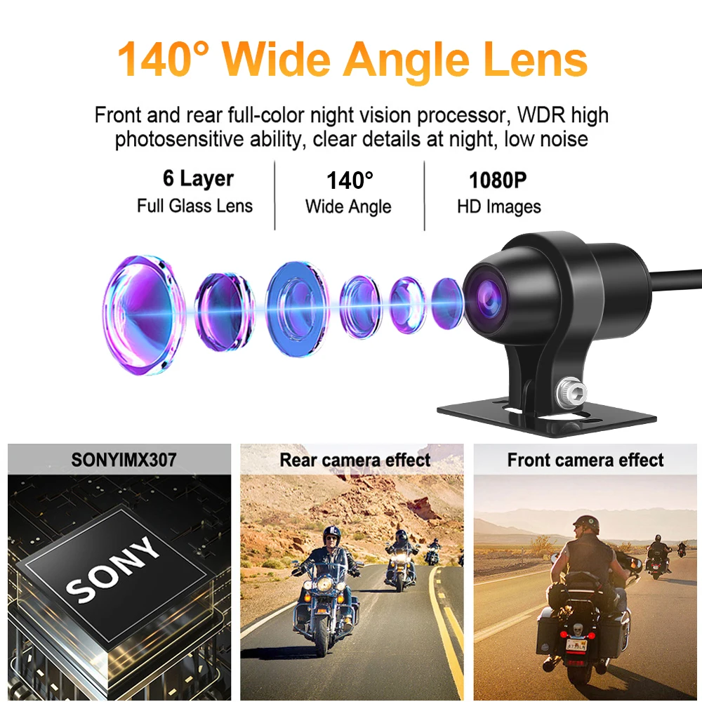 VSYSTO バイク用ドライブレコーダー Q6L　0.96吋LEDディスプレイ Amazon.co.jp: VSYSTO ドライブレコーダー バイク 前後カメラ