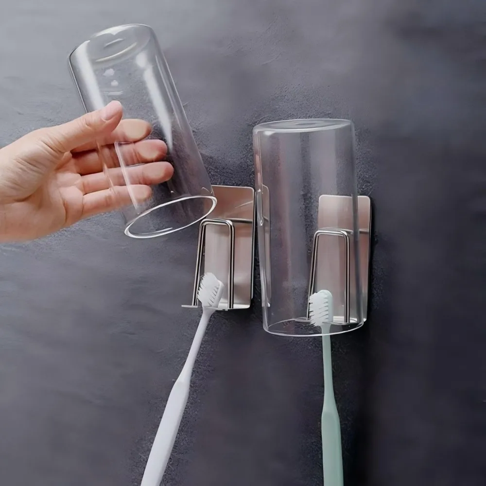 Stainless Steel Wall Mount Toothbrush Holder