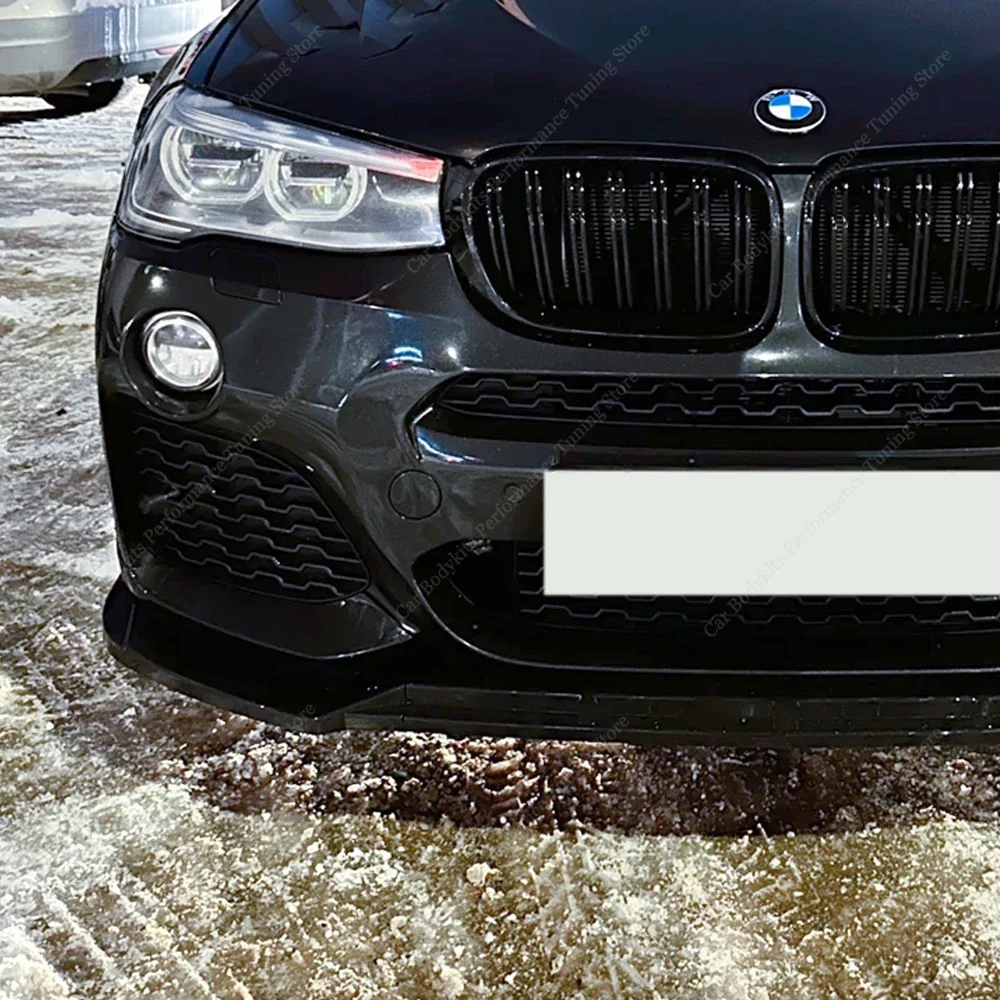 BMW X3 F25 X4 F26 20i 28i 30d 35i 35d M40i M 스포츠 2014-2018 Facelift Bodykits Tuning 용 앞 범퍼 립 스플리터 스포일러