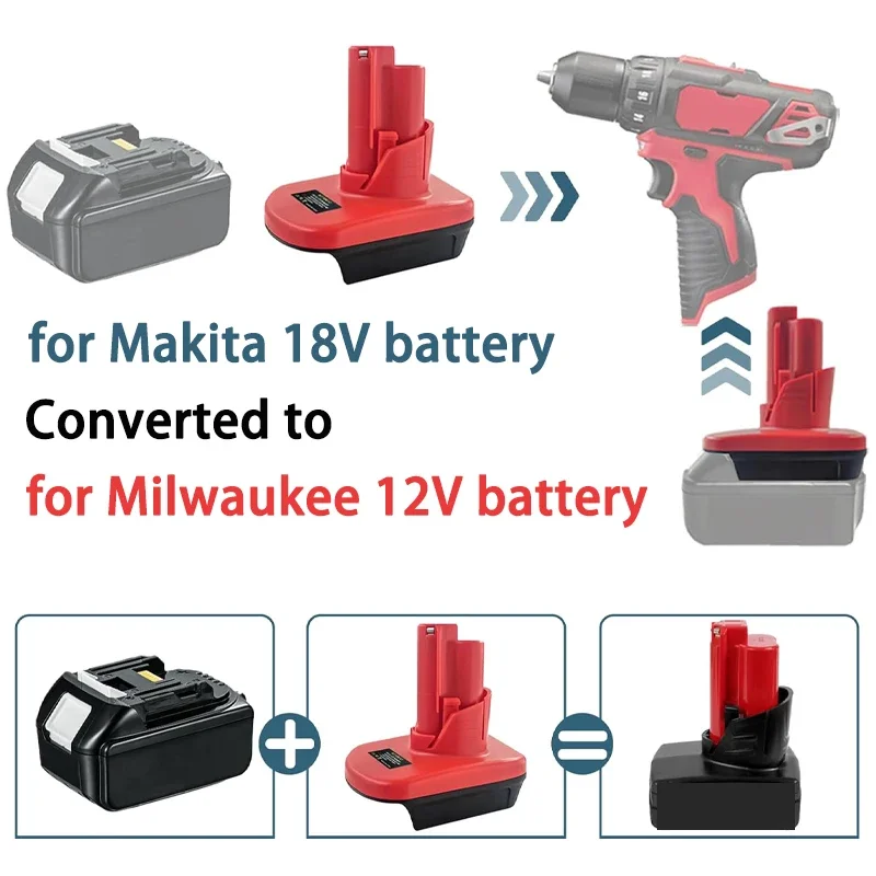

Battery Adapter Converter For Makita 18V Li-Ion Battery To For Milwaukee 12V Li-ion Battery Electrical Tools Use MT18M12