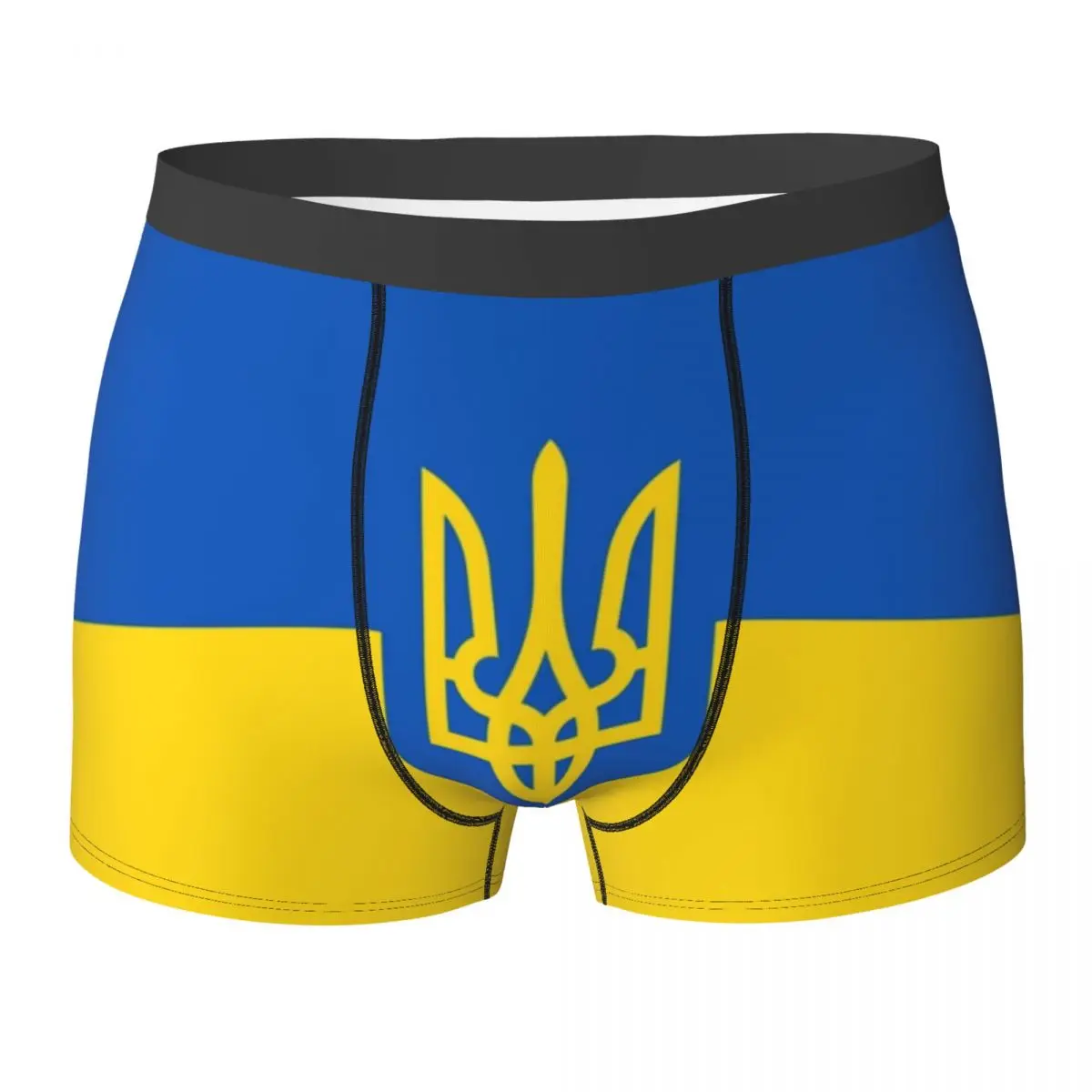 

Трусы-боксеры мужские, мягкое нижнее белье с гербом-тройником, Украина