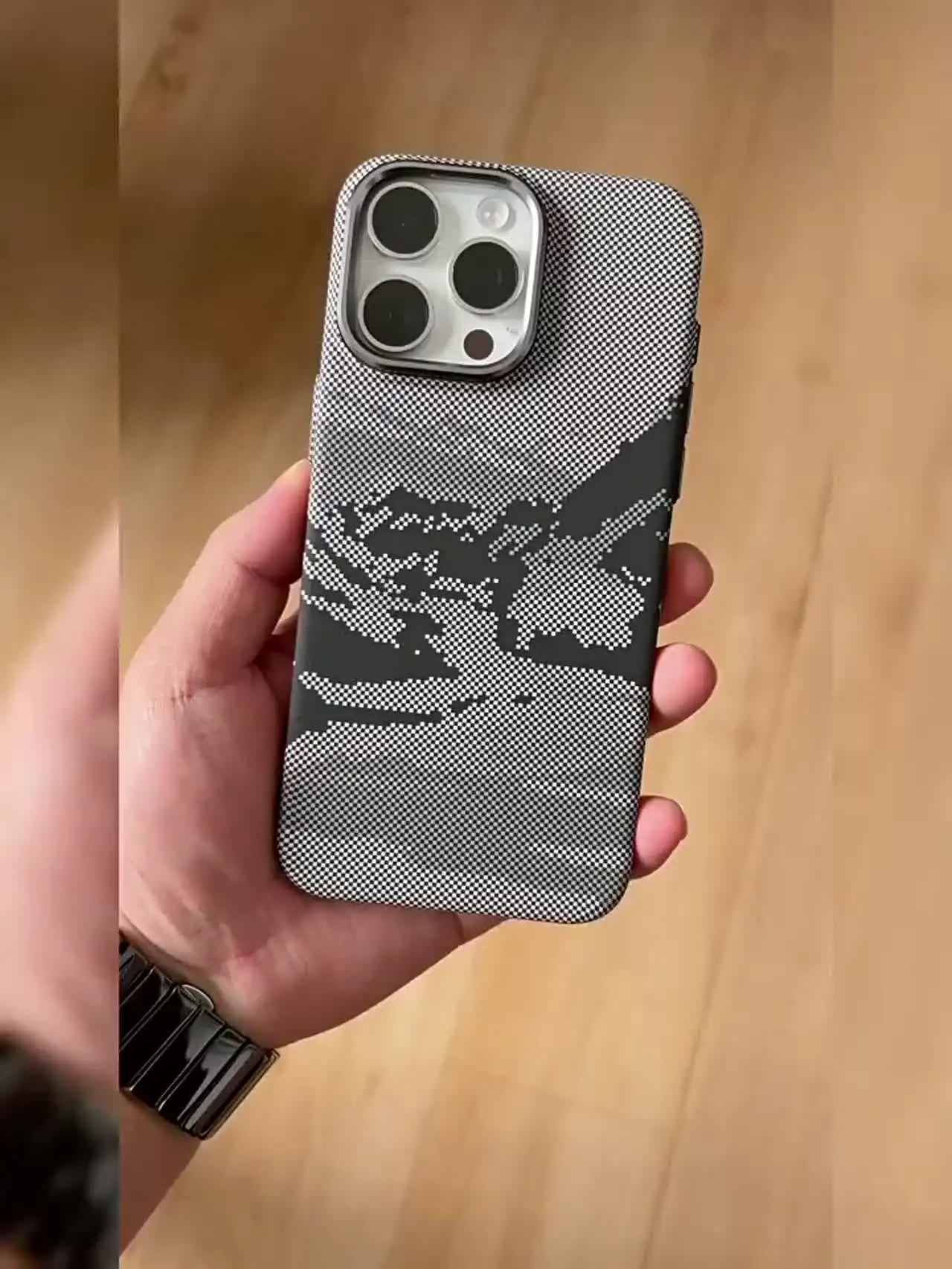 Чехол для телефона Luminous Landscape Relief iPhone с беспроводной зарядкой и линзами из сплава