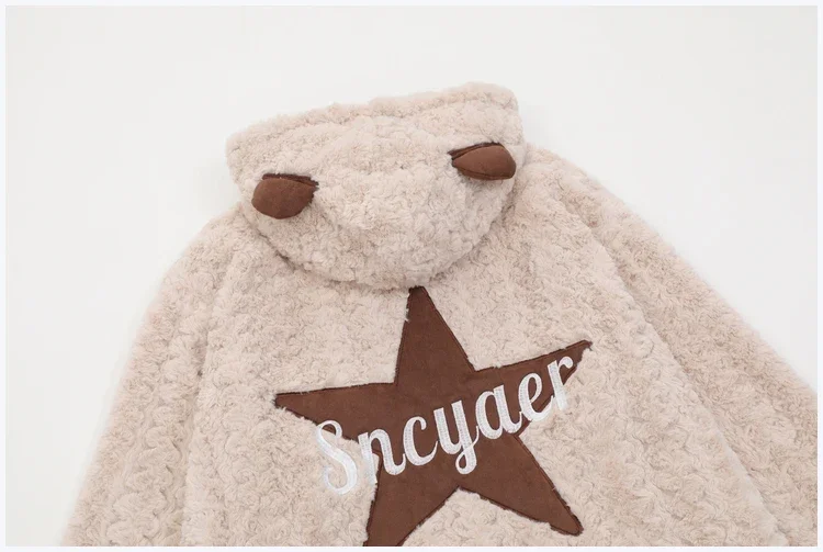 Cashmere Hoodie Coat Women's Loose Thick Winter Clothes