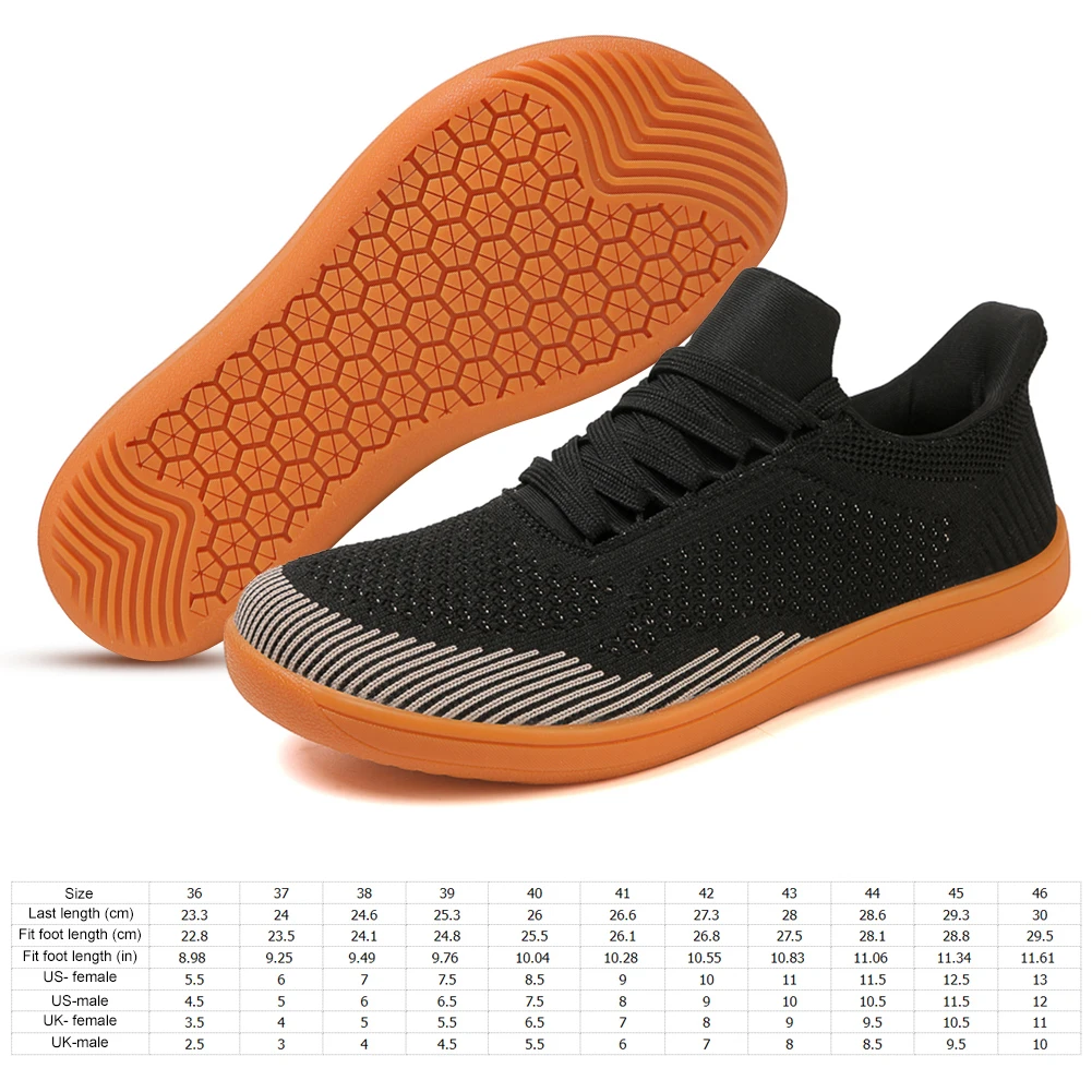 Minimalist Barefoot Shoes Breathable Wide Toe Cross Trainer Hands Free Slip On Running Shoes Casual Mesh Sneakers for Men Women 6