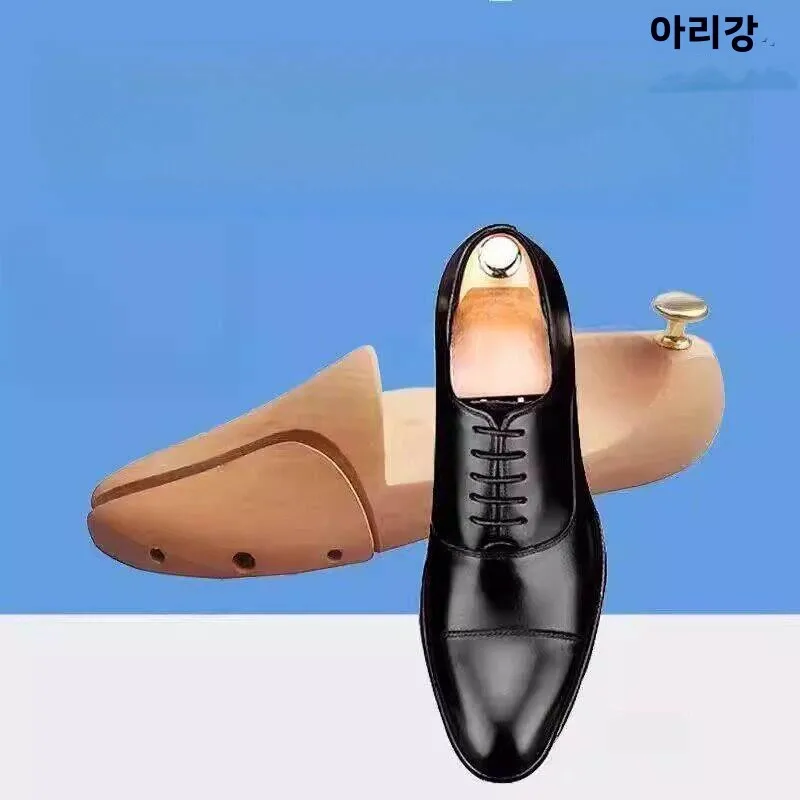 조절 가능한 가죽 슈트리 나무 신발 확장기 주름 방지 고급 원목 연꽃나무 신발 지지대 가정용