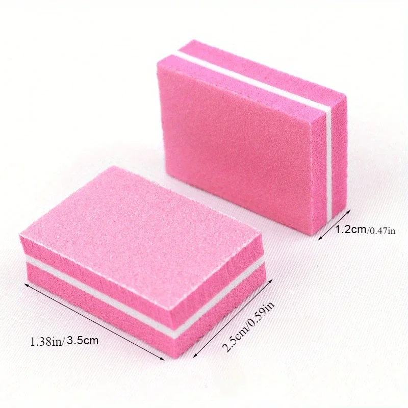 50Pcs 네일 연마 스폰지 미니 작은 사각형 양면 연마 및 수리 네일 파일 두부 블록