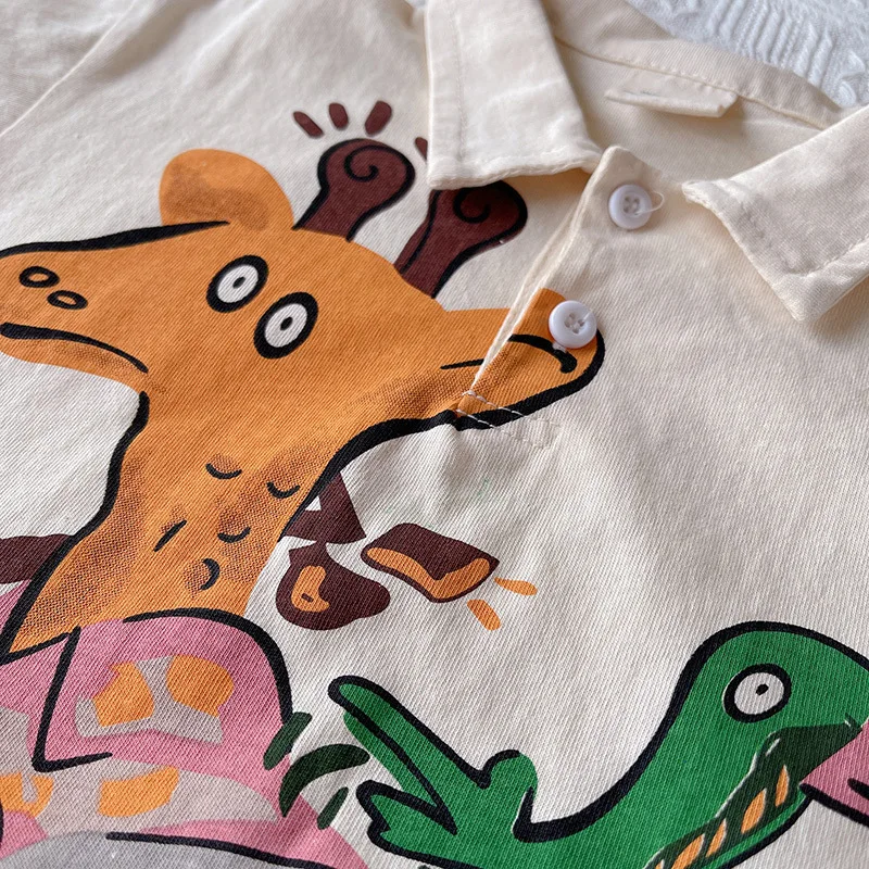 Children's Clothing Sets Cartoon Print Shirt + Shorts 2 Pcs Sets Kids Clothes for Boys Baby Boy Clothes Outfit