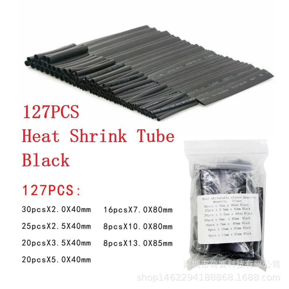 127pcs Auto elektrische Kabel Heat Shrink Tube Schlauch Wrap Sleeve sortiert 7 Größen 127pcs Auto elektrische Kabel Heat Shrink Tube Schlauch Wrap Sleeve sortiert 7 Größen