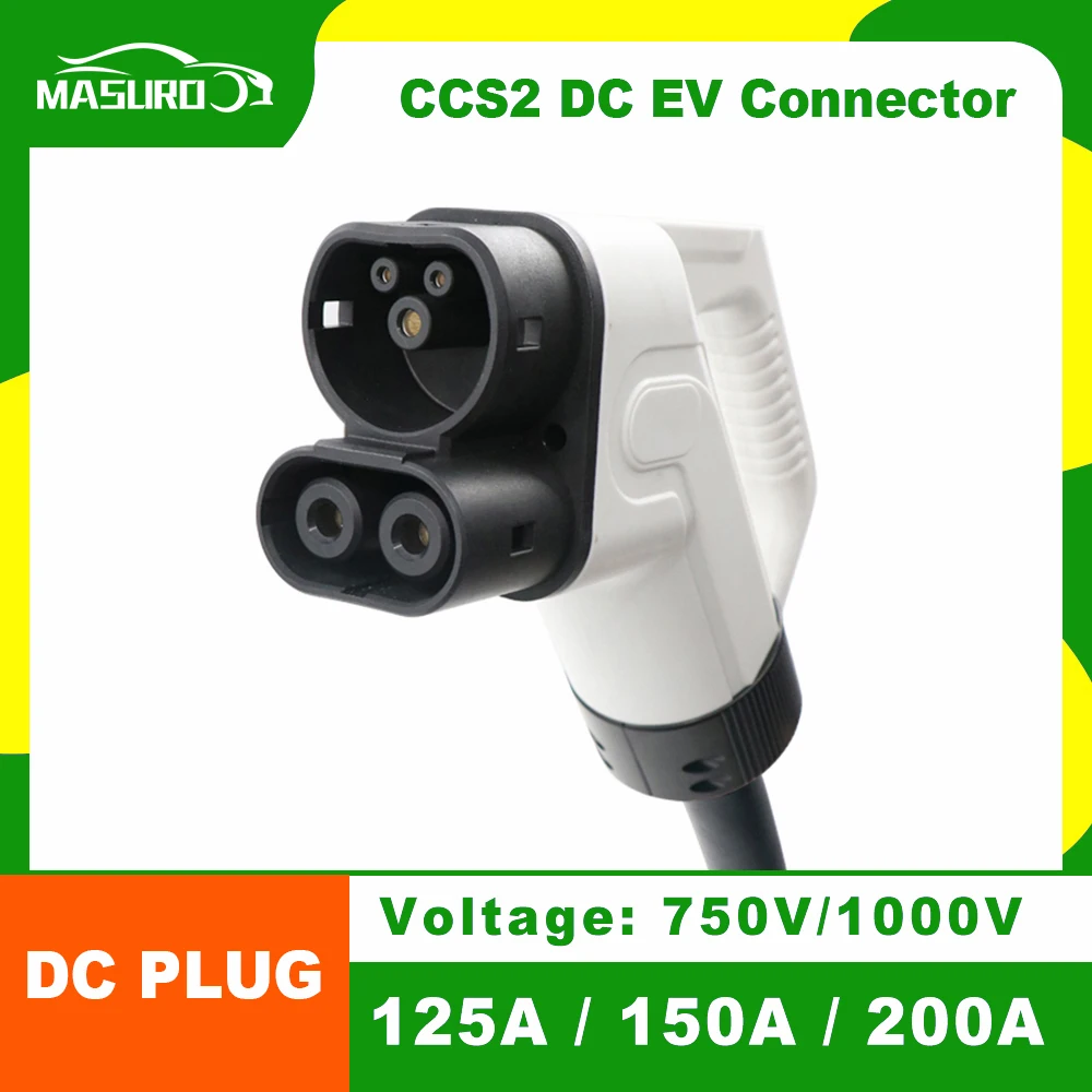 

Fast EV Charging DC Plug CCS2 Type 2 Connector 125A 200A Electric Vehicle Charger Plug Without Cable