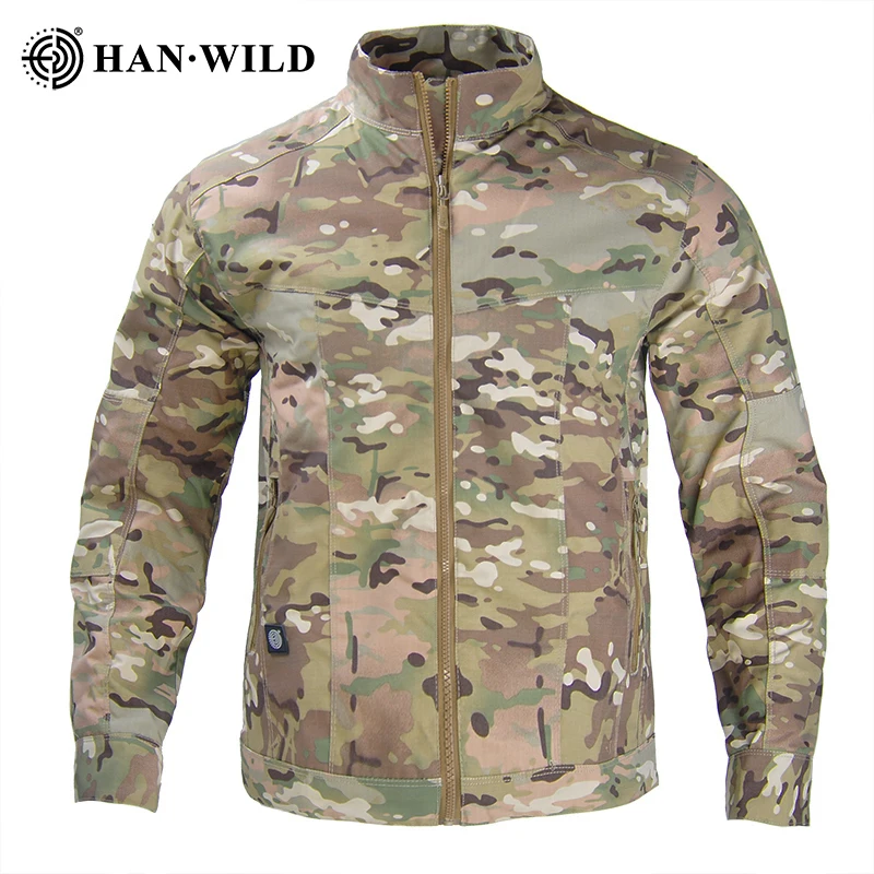 

HAN WILD Men Soft Shell Military Army Camo Jackets Tactical Jacket Outdoor Hiking Jackets Combat Jacket Windbreaker Clothing