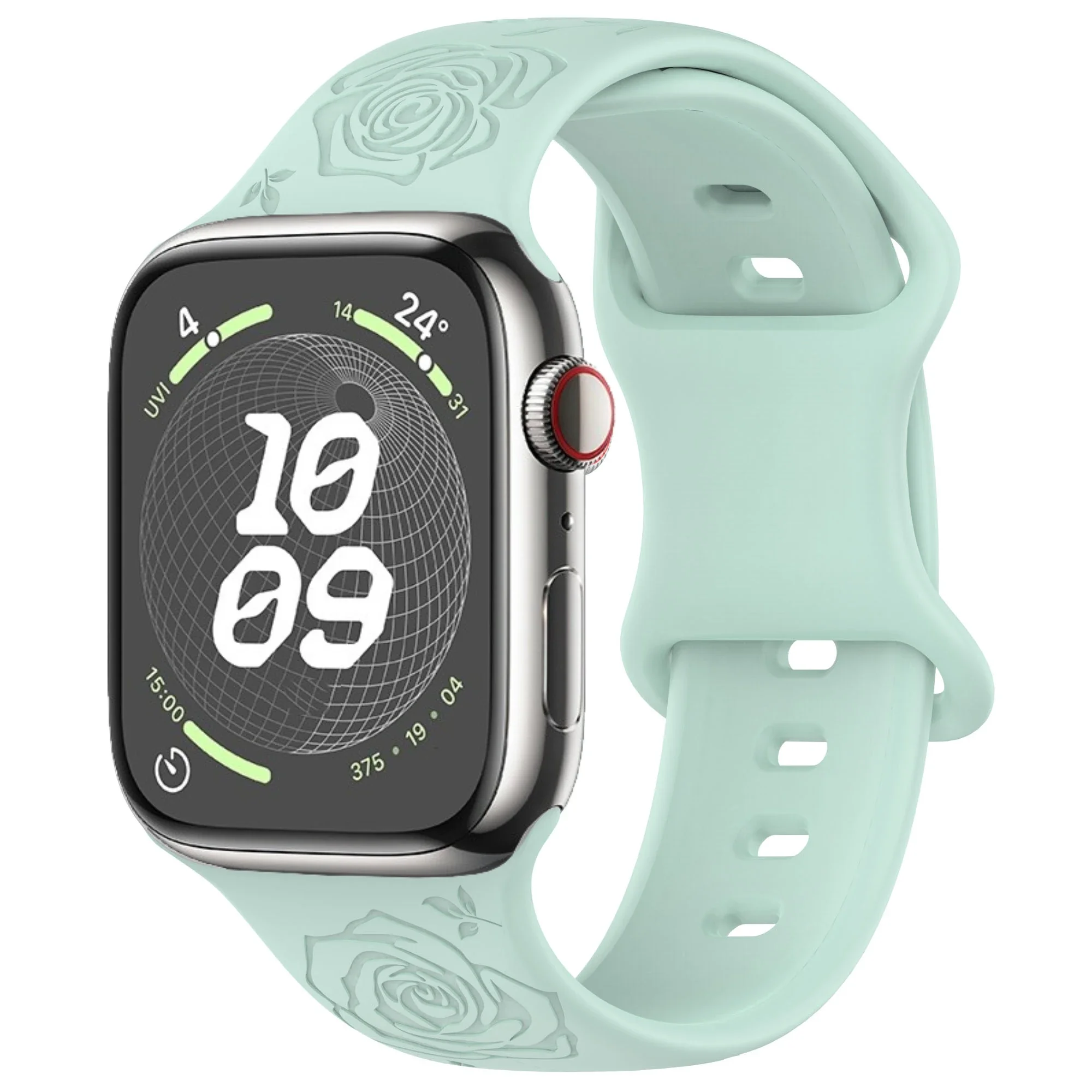 Engraved Silicone Pattern Watch Strap Bracelet