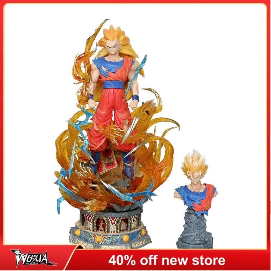 

40cm Dragon Ball Figure Son Goku PVC Statue Collection Manga Super Saiyan 3 Super Kakarotto Display Anime Action Figure Gift Toy