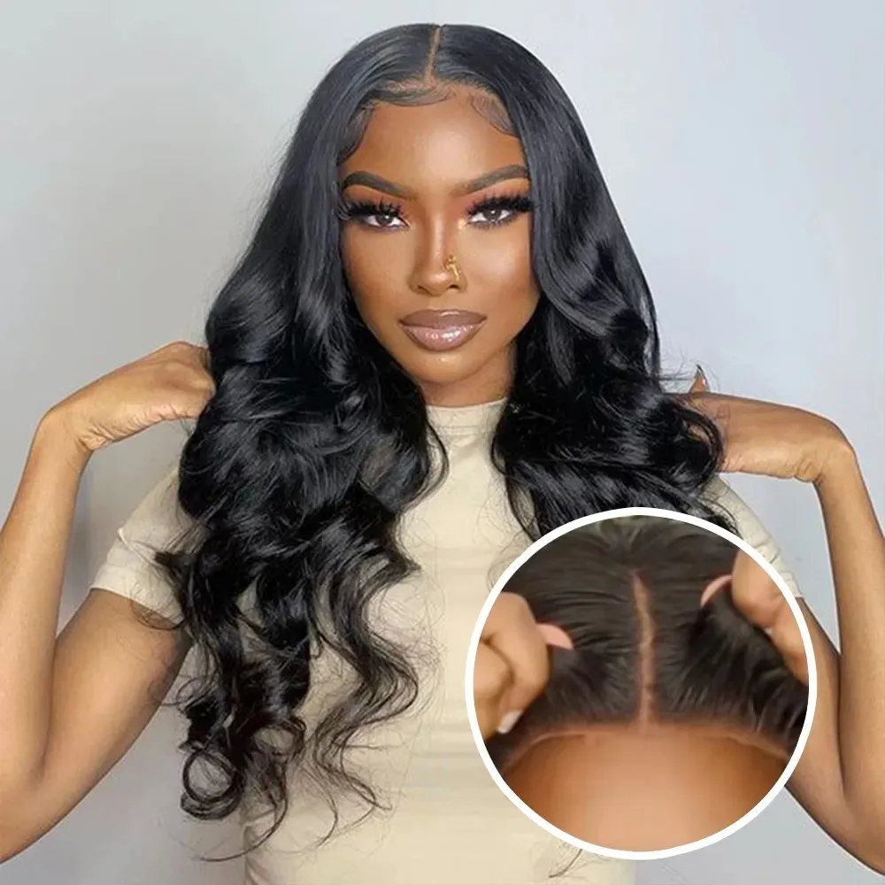 

Body Wave Hair Wig Glueless Wear And Go Prelucked Human 4x4 Closure Transparent Pre cut Brazilian Ready Wear And Go Lace Wigs