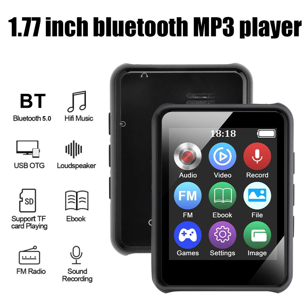 DONEST 64GB MP3 Player Bluetooth Touch Screen Music Player, 46 OFF