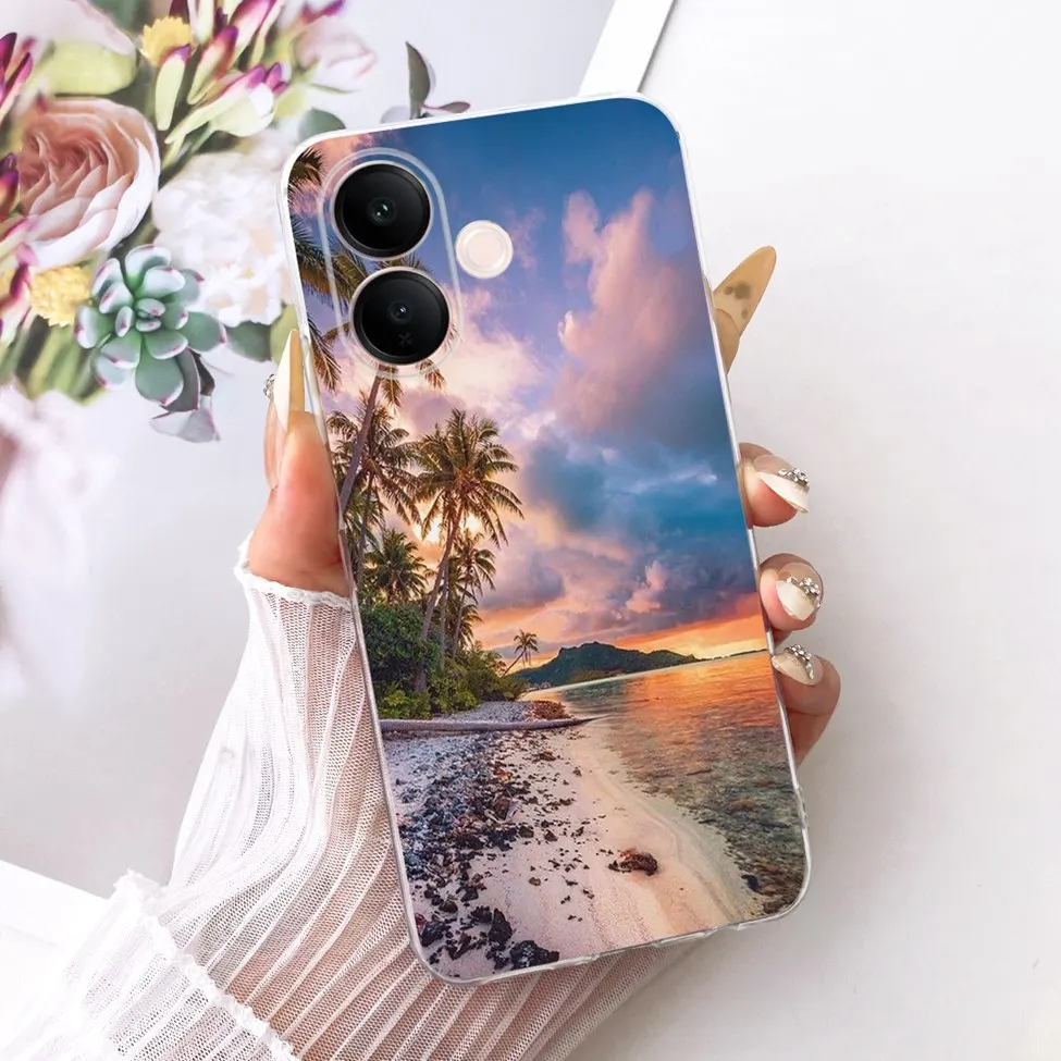 Clear Luxury Cute Cat & Butterfly Painted Case
